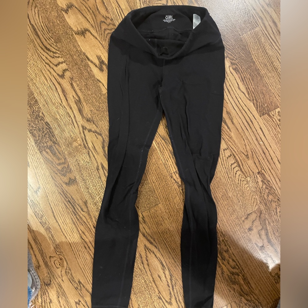 Athleta girls black leggings size 12